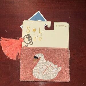 Swan beaded Pouch